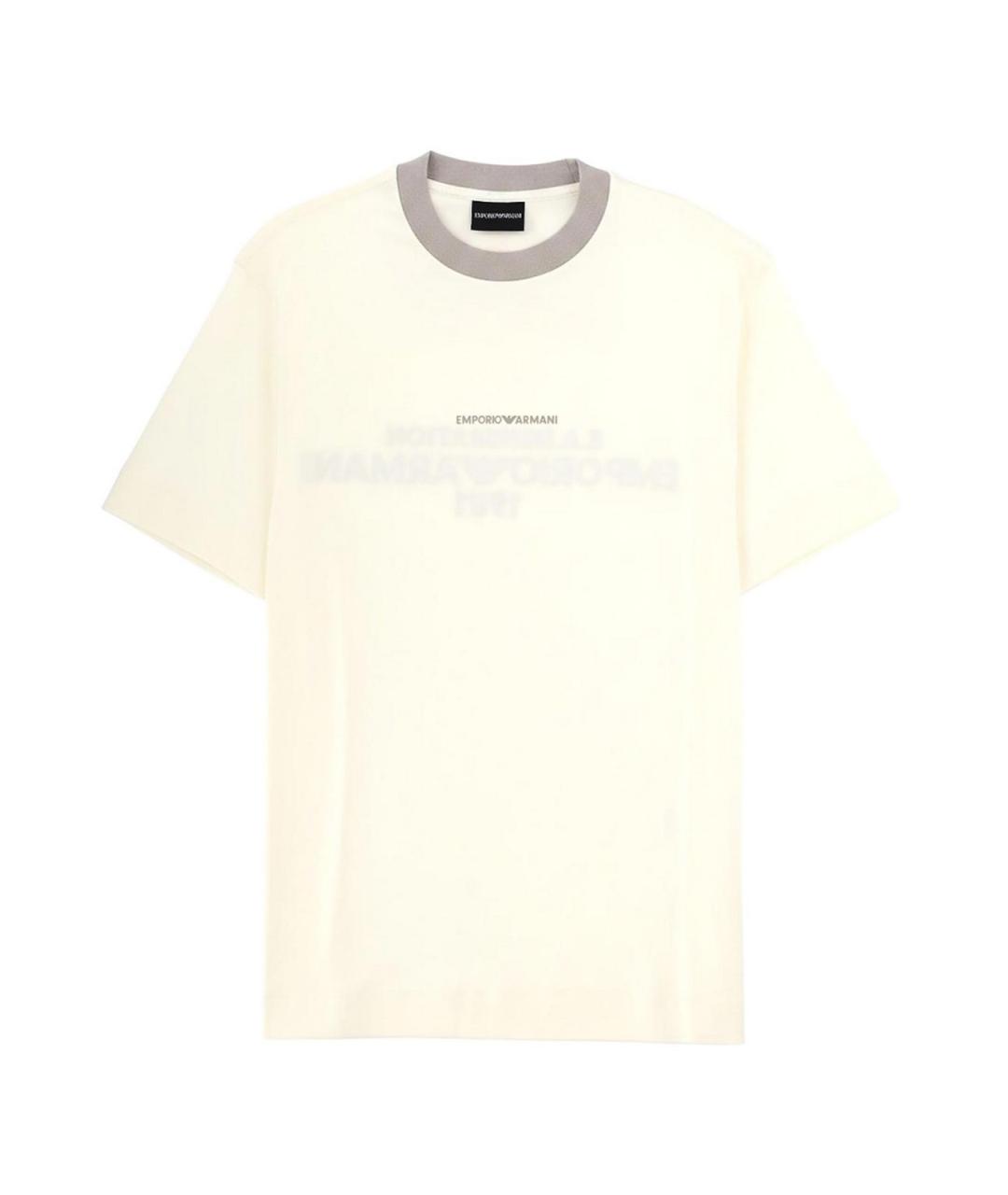 EMPORIO ARMANI Белая хлопковая футболка, фото 1