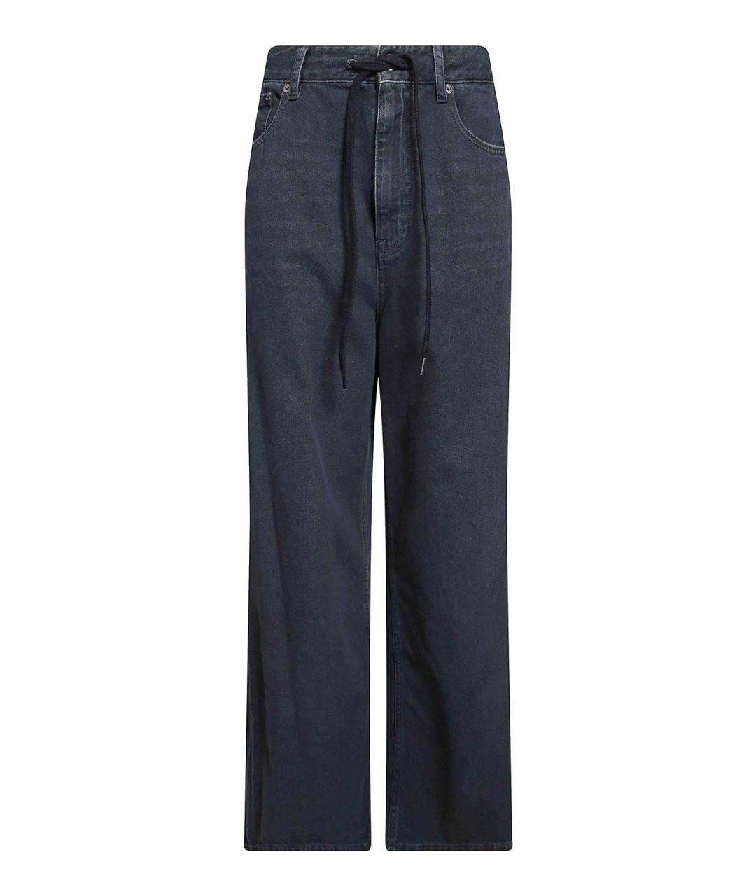 MM6 MAISON MARGIELA Черные хлопковые прямые джинсы, фото 1