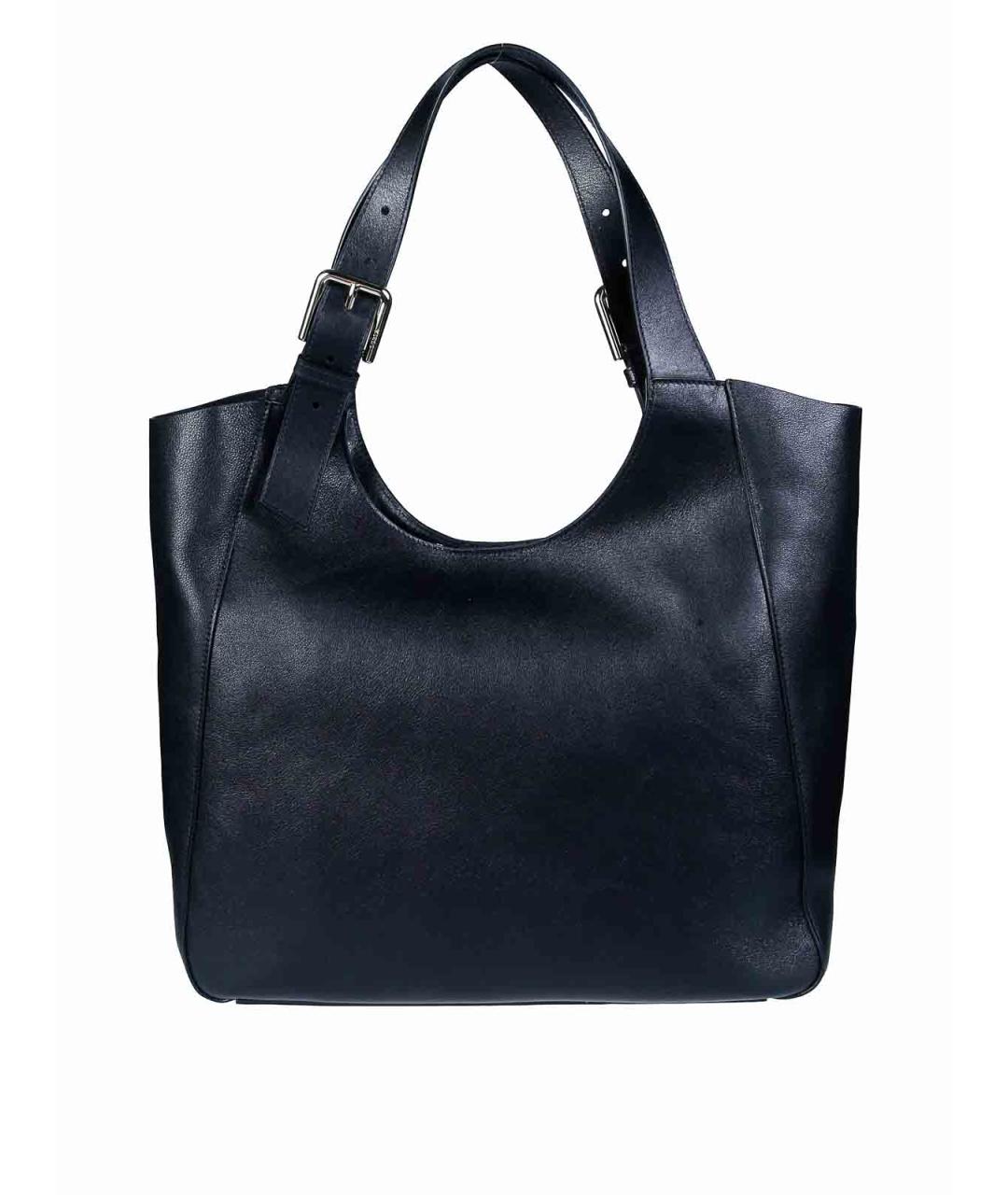 FURLA Черная кожаная сумка тоут, фото 3