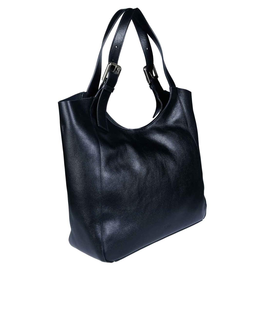 FURLA Черная кожаная сумка тоут, фото 2