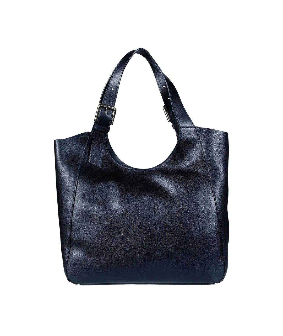 FURLA Черная кожаная сумка тоут, фото 1
