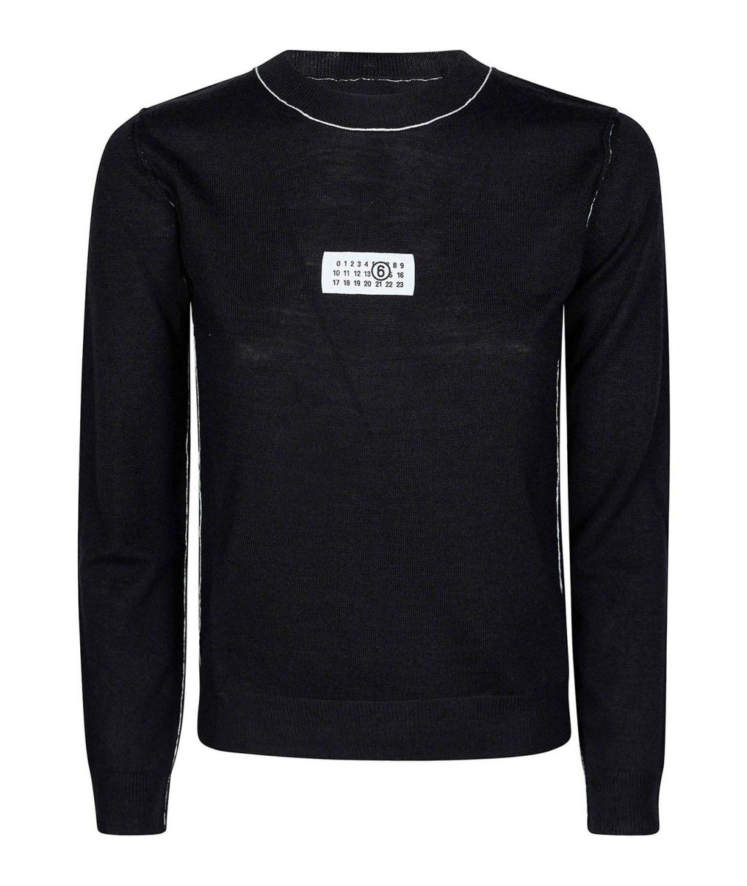 MM6 MAISON MARGIELA Черный шерстяной джемпер / свитер, фото 1