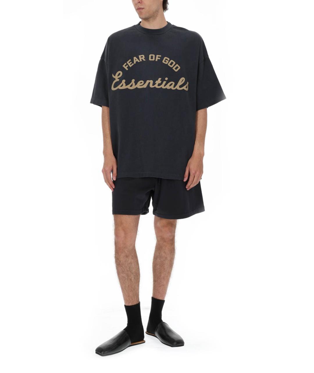 FEAR OF GOD Серая хлопковая футболка, фото 2