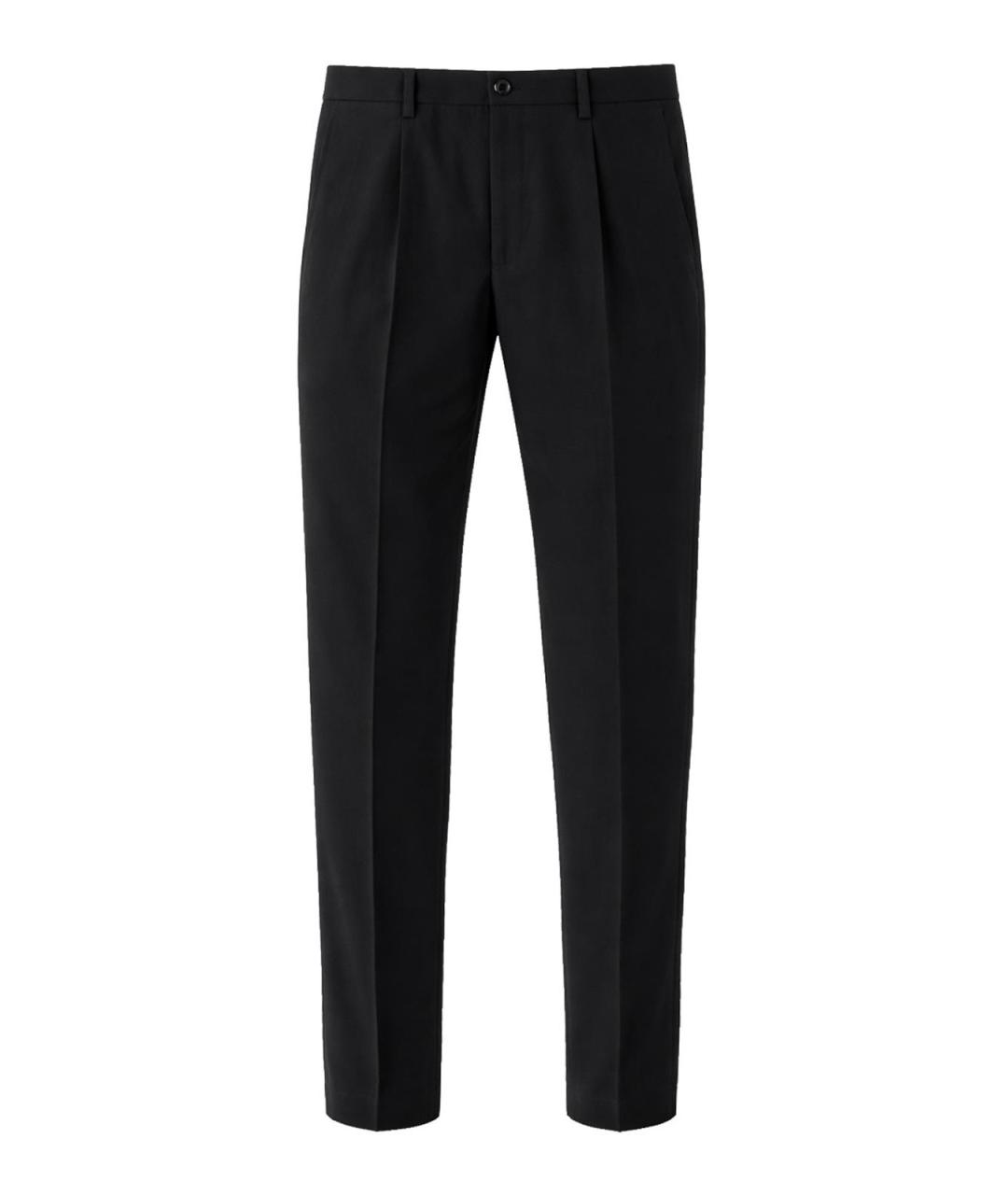 DOLCE&GABBANA Черные шерстяные классические брюки, фото 1