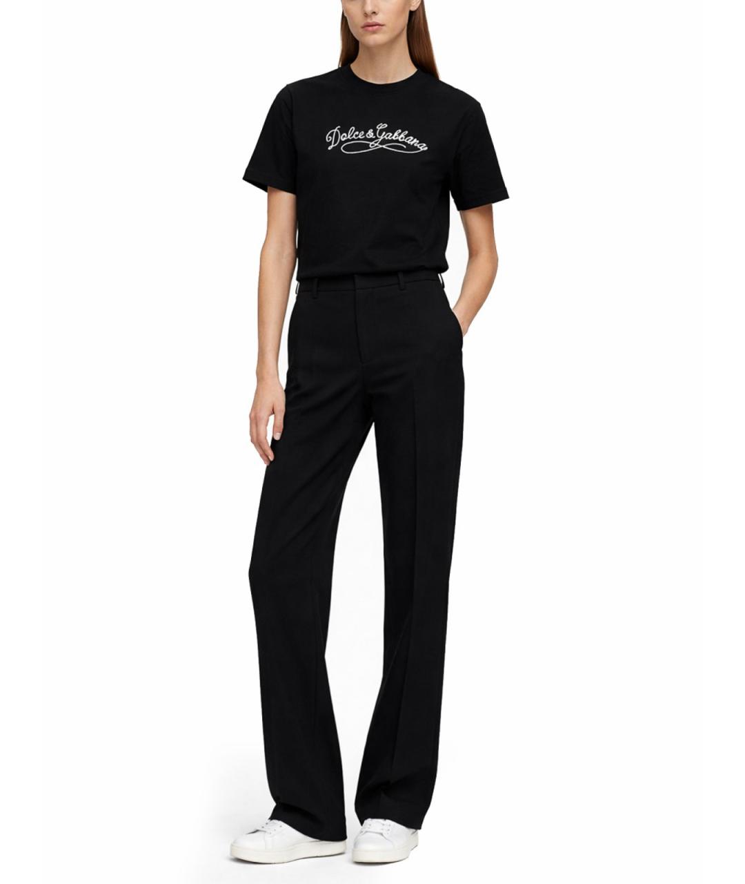 DOLCE&GABBANA Черная хлопковая футболка, фото 2