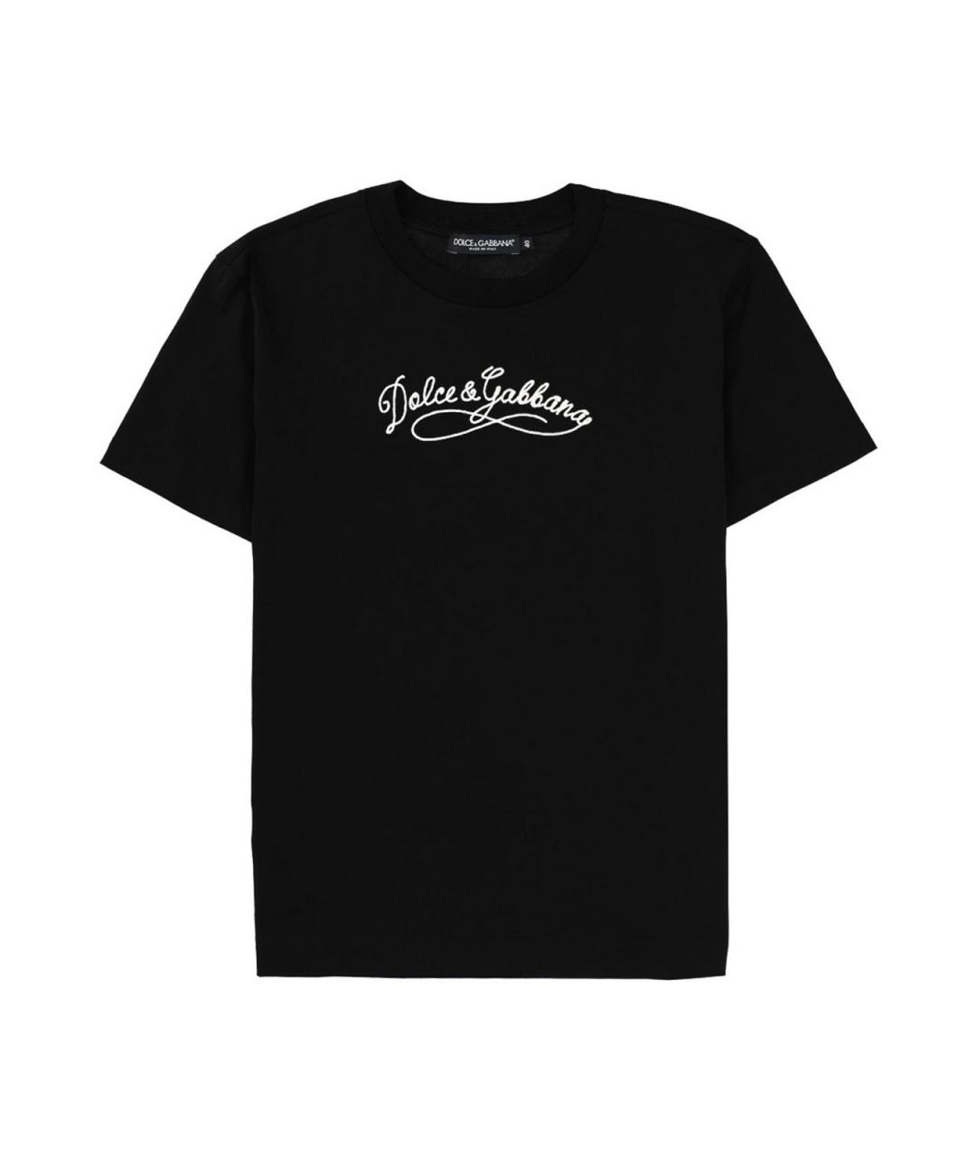 DOLCE&GABBANA Черная хлопковая футболка, фото 1
