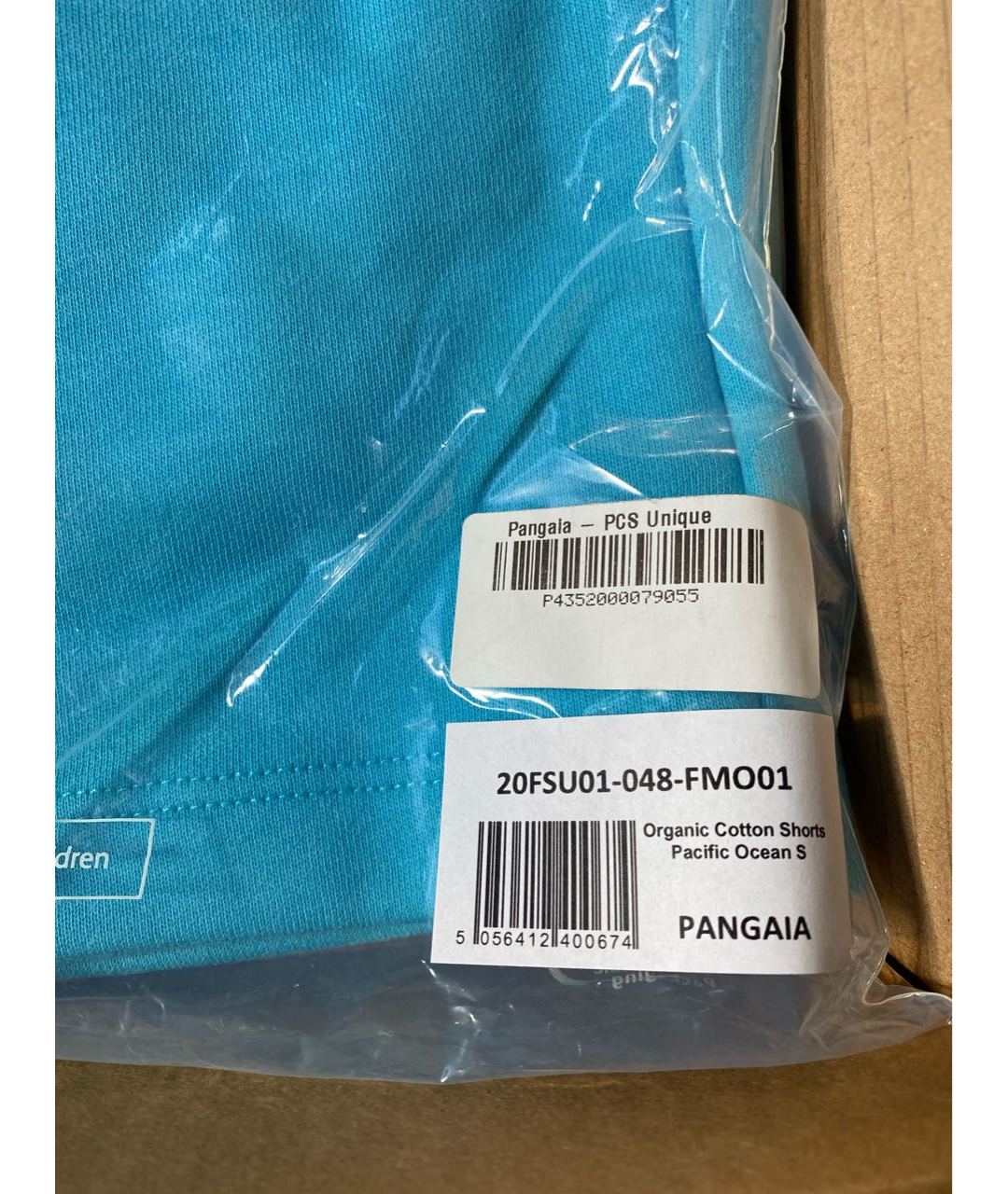 THE PANGAIA Голубые хлопковые шорты, фото 4