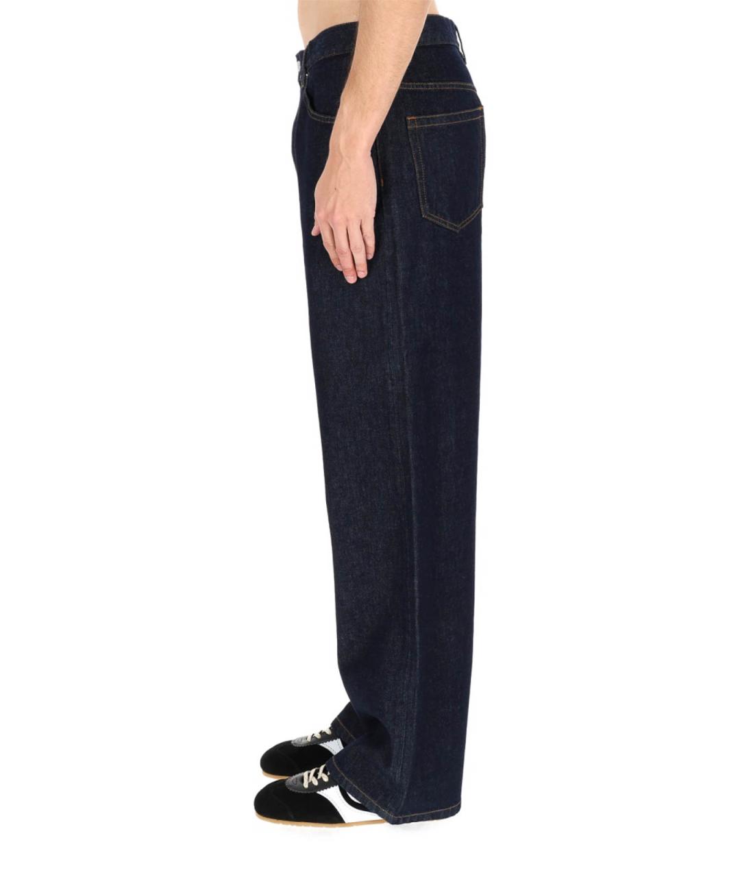 DRIES VAN NOTEN Синие хлопковые повседневные брюки, фото 5