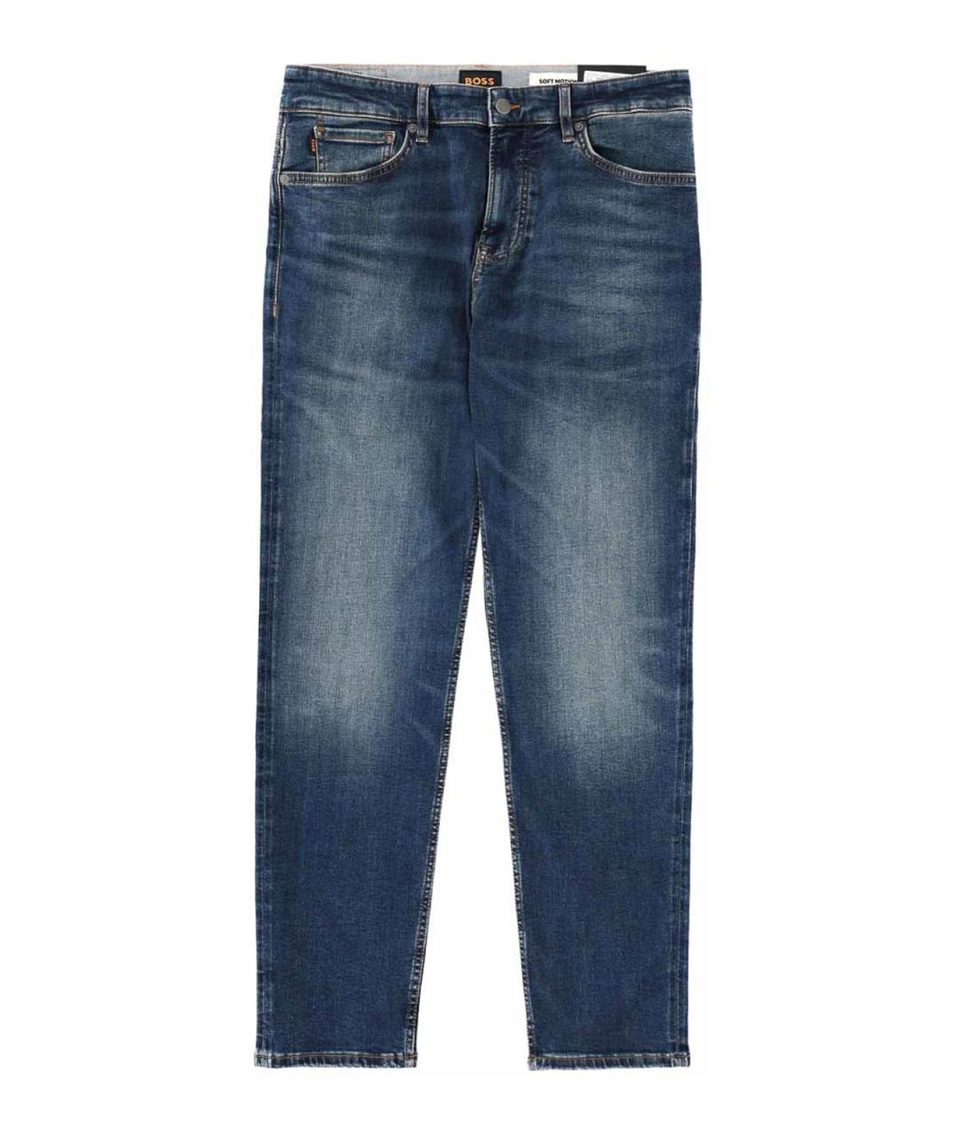 HUGO BOSS Синие хлопковые прямые джинсы, фото 1