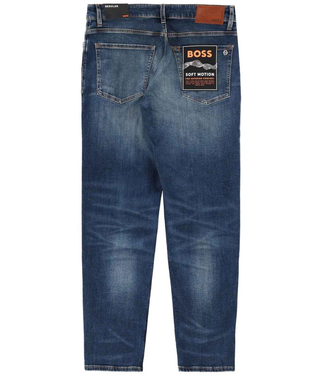 HUGO BOSS Синие хлопковые прямые джинсы, фото 2