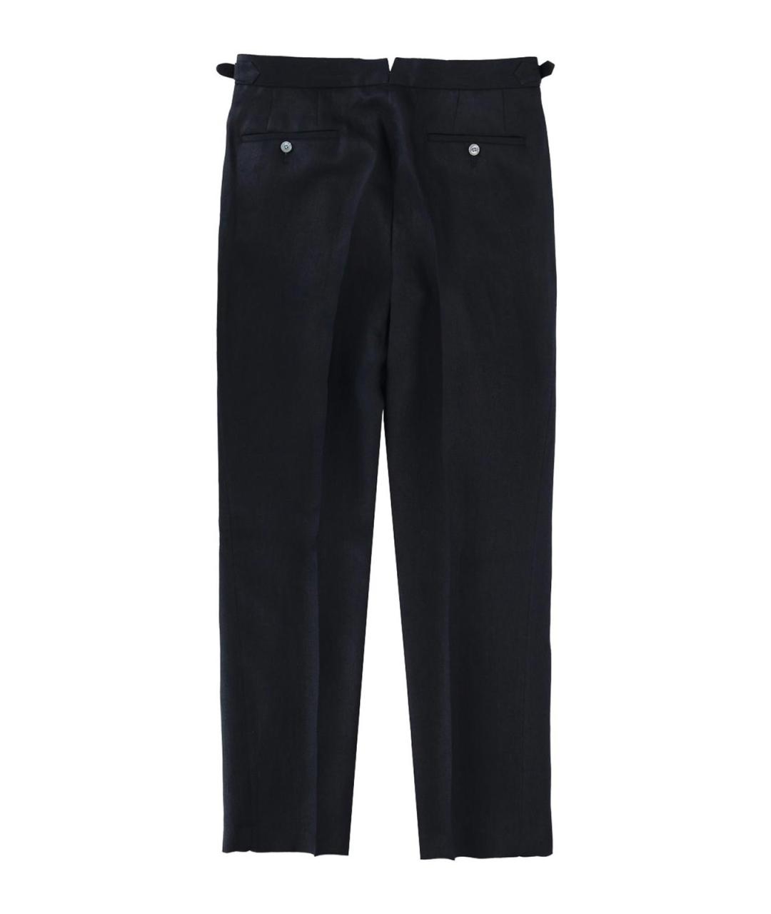 HUGO BOSS Синие льняные классические брюки, фото 3