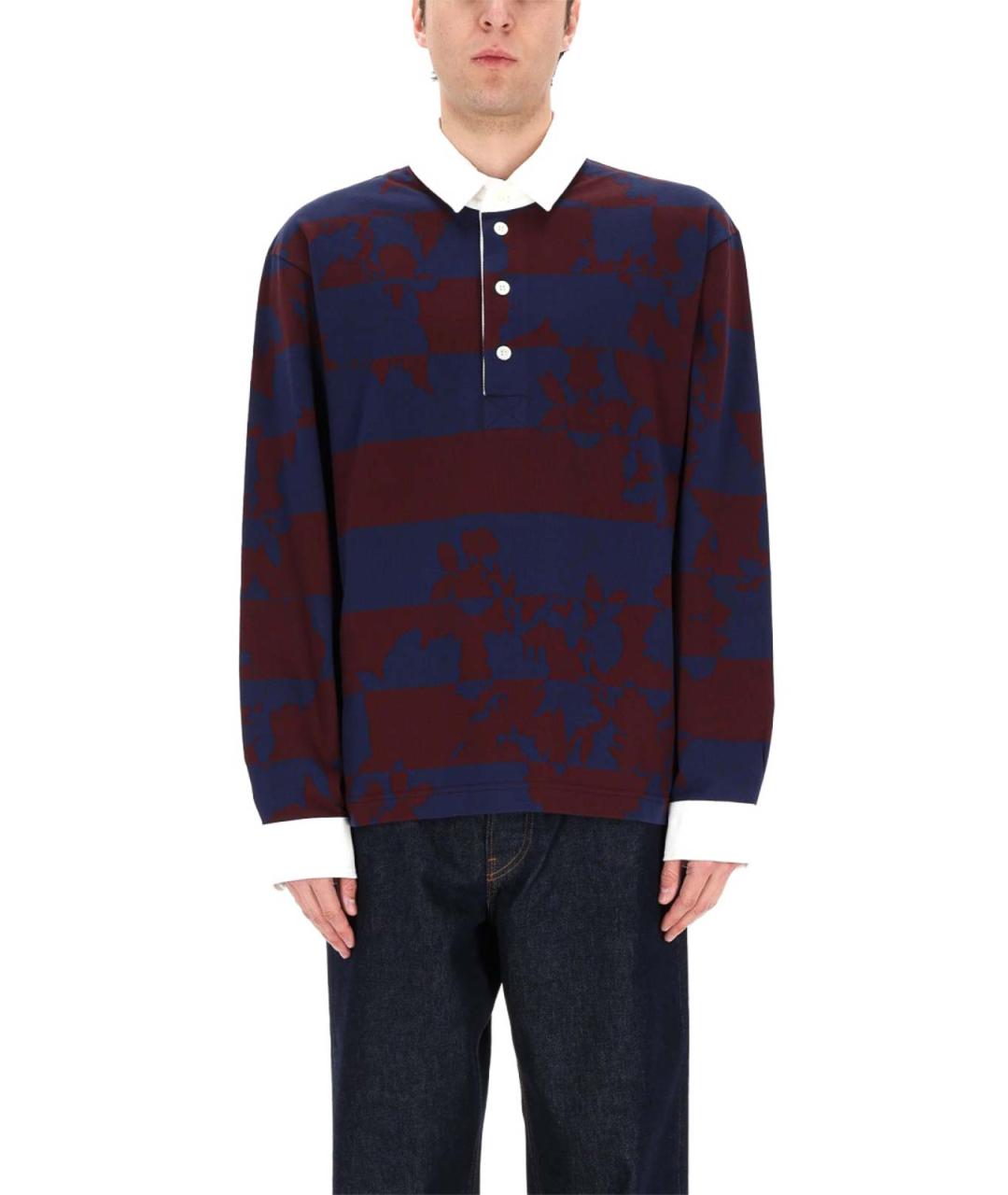 DRIES VAN NOTEN Мульти хлопковое поло с длинным рукавом, фото 3