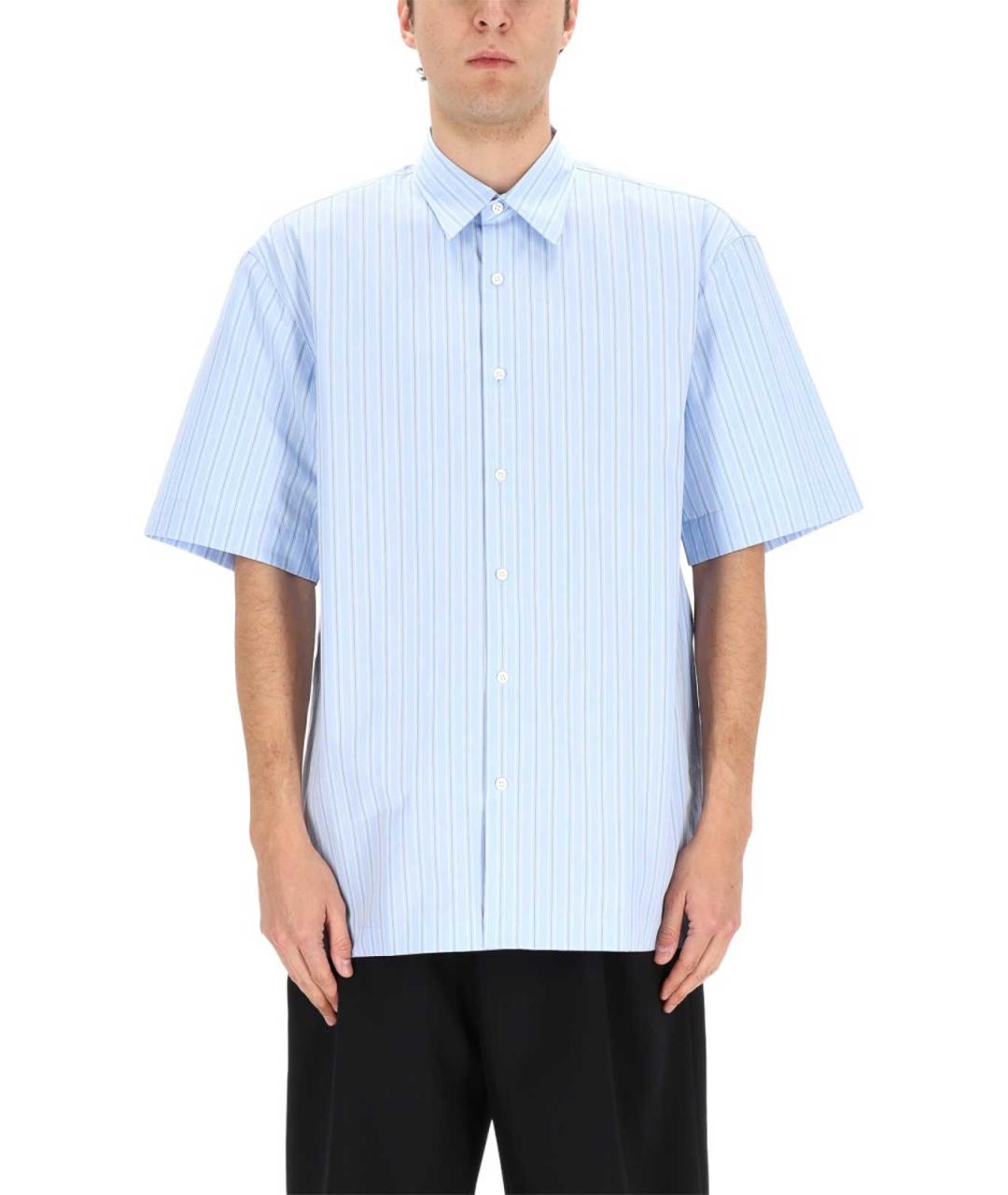 DRIES VAN NOTEN Голубая хлопковая кэжуал рубашка, фото 4