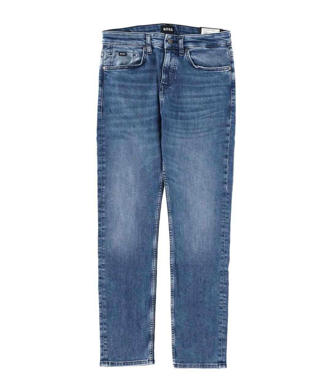 HUGO BOSS Синие хлопковые прямые джинсы, фото 1