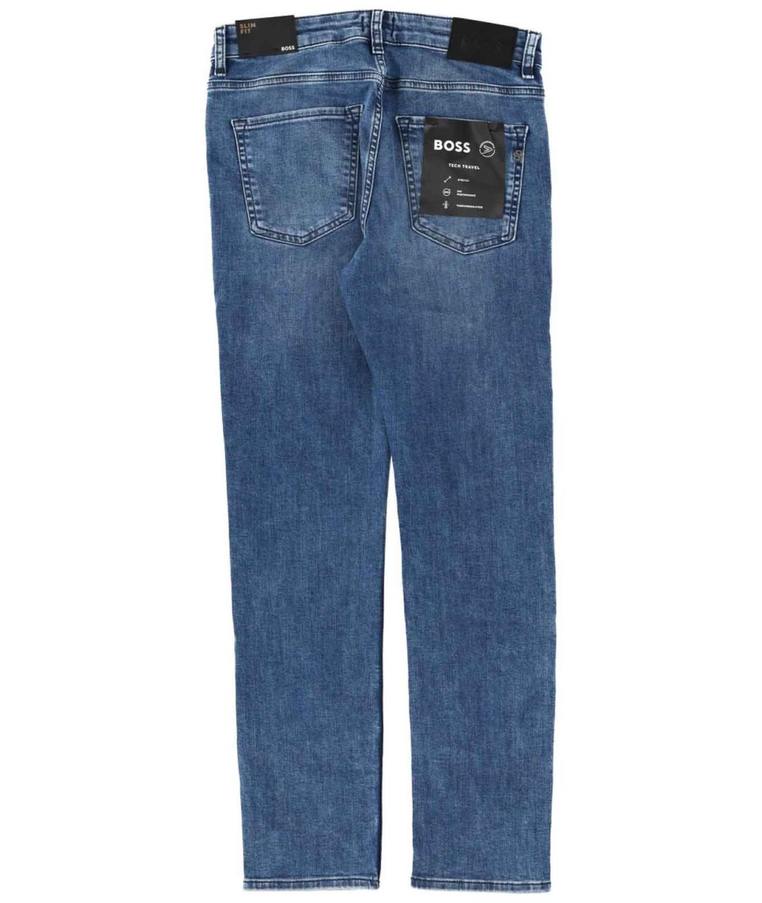 HUGO BOSS Синие хлопковые прямые джинсы, фото 2