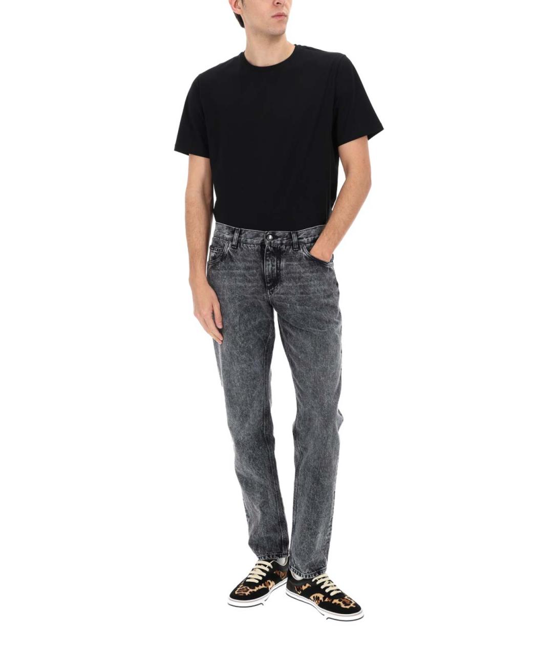 DOLCE&GABBANA Черные хлопковые джинсы скинни, фото 2