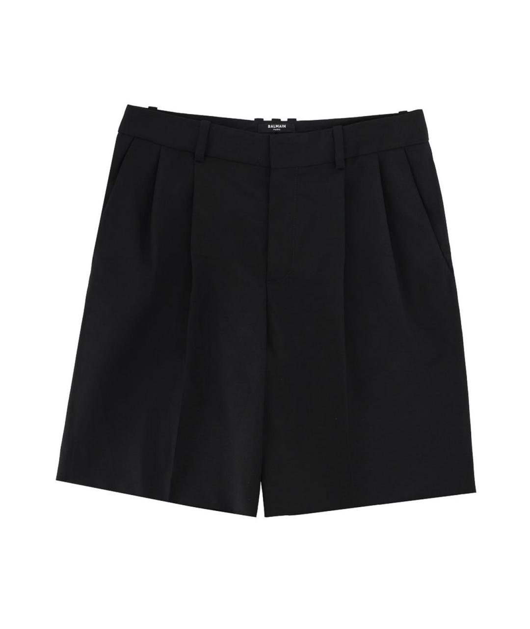 BALMAIN Черные шерстяные шорты, фото 1