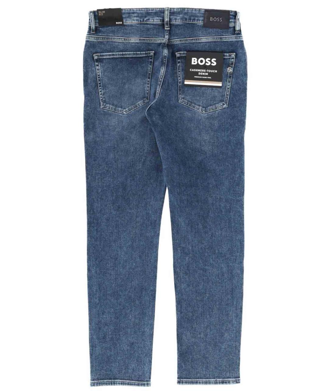 HUGO BOSS Синие хлопковые прямые джинсы, фото 2