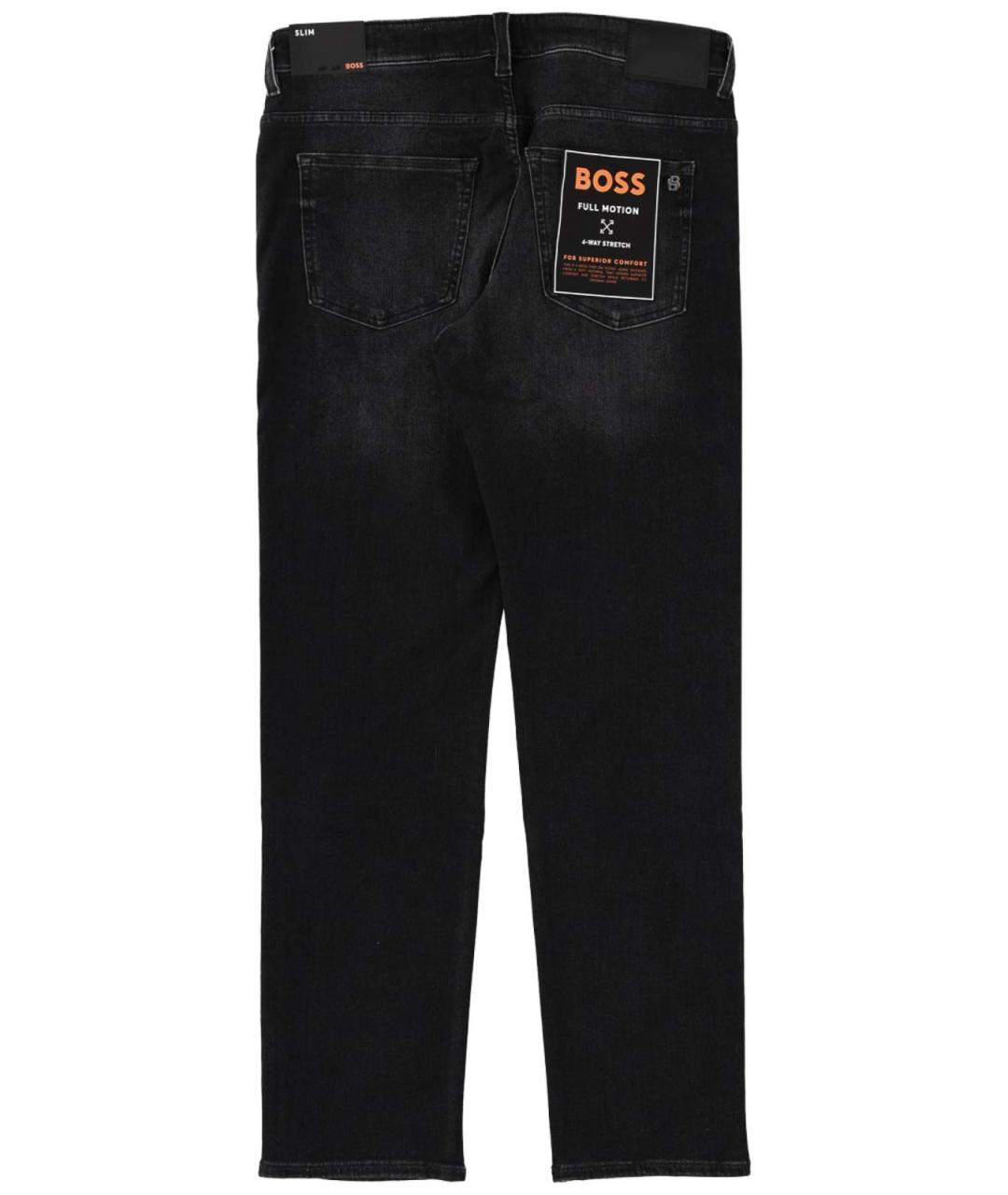 HUGO BOSS Черные хлопковые прямые джинсы, фото 2