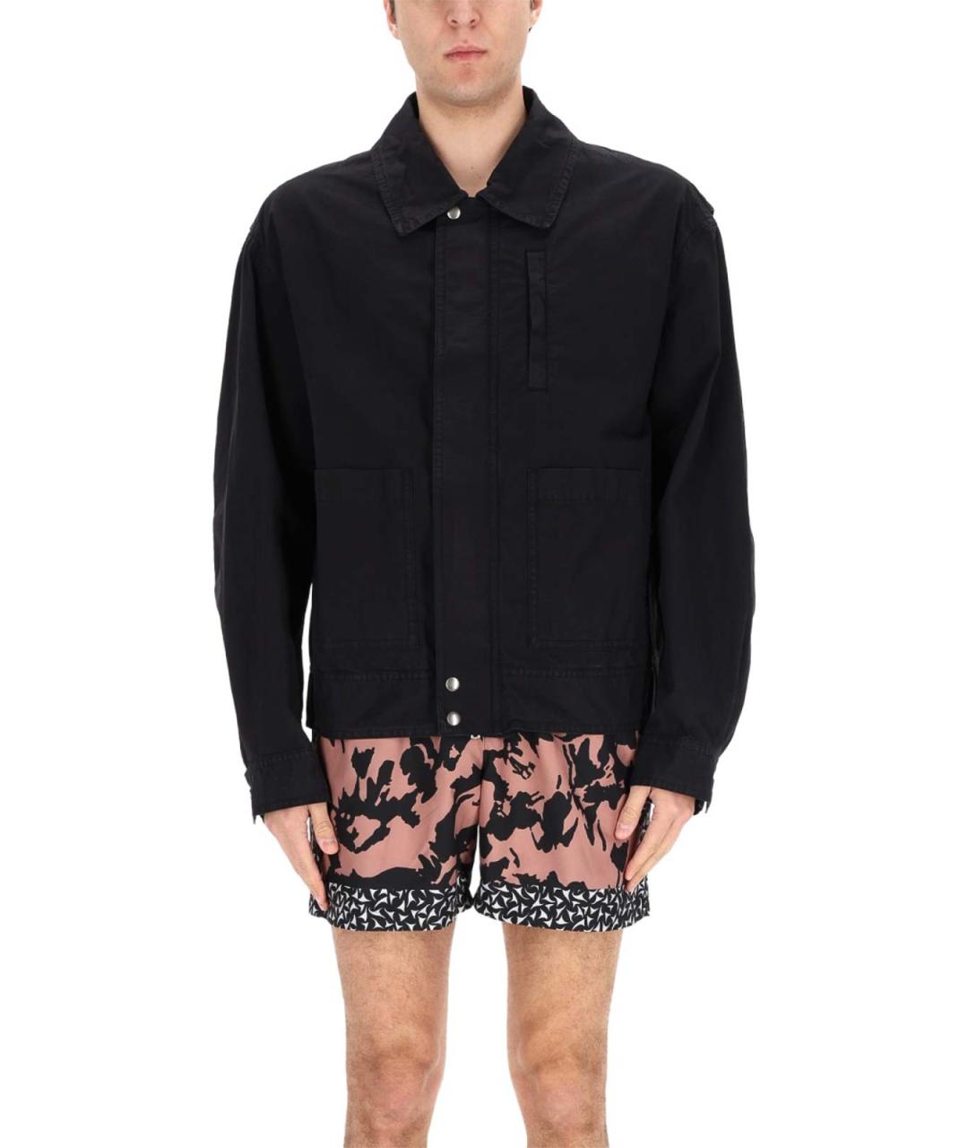 DRIES VAN NOTEN Черная хлопковая куртка, фото 4