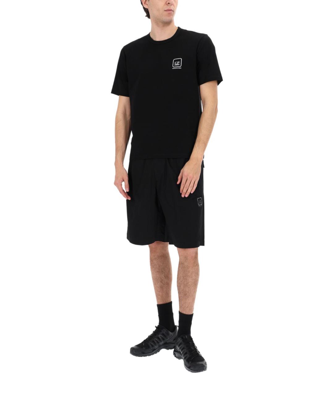 CP COMPANY Черные хлопковые шорты, фото 2