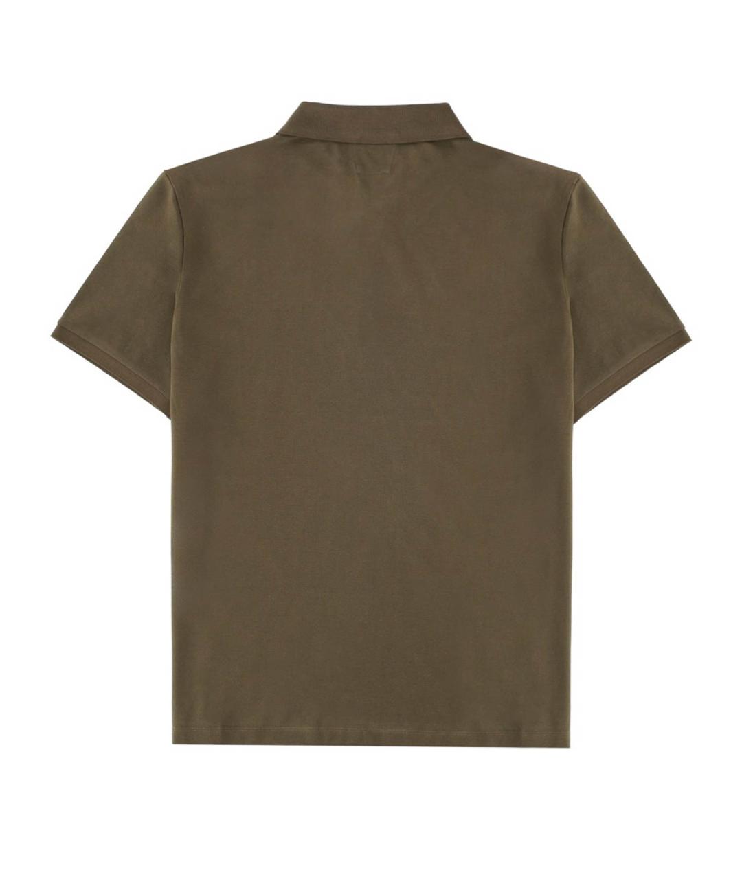 CP COMPANY Хаки хлопковое поло с коротким рукавом, фото 2