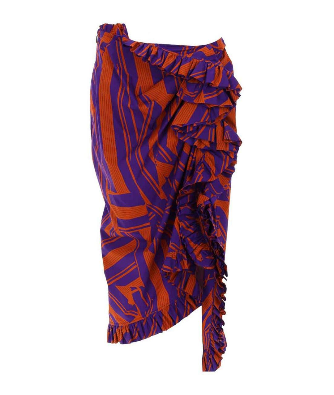 DRIES VAN NOTEN Мульти хлопковая юбка миди, фото 1