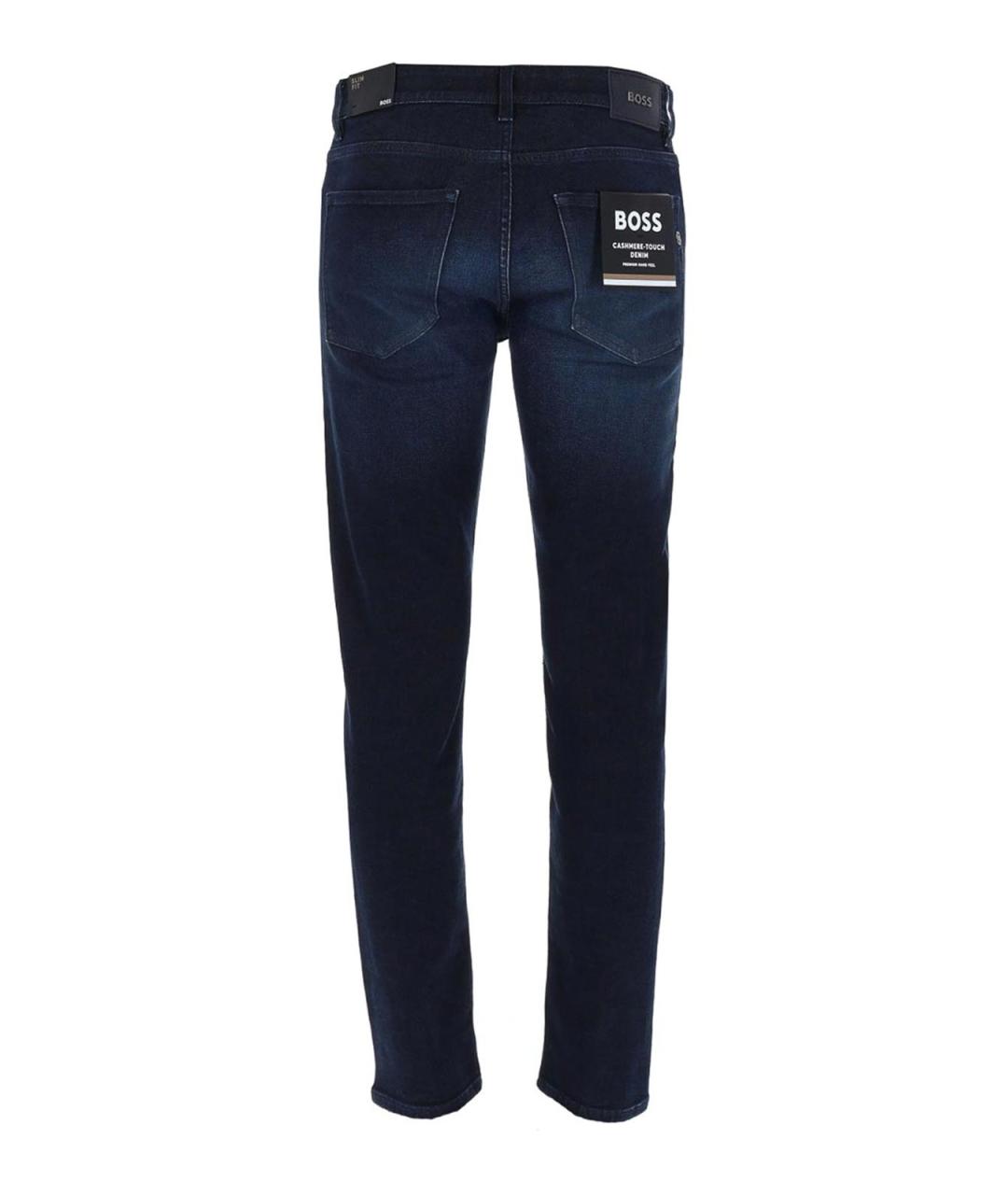 HUGO BOSS Темно-синие хлопковые джинсы скинни, фото 3