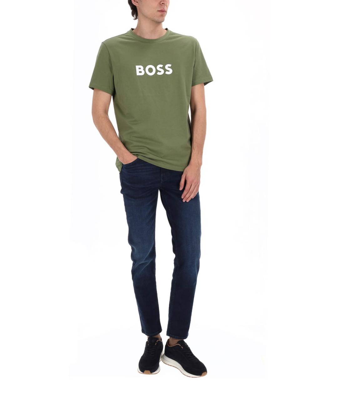 HUGO BOSS Темно-синие хлопковые джинсы скинни, фото 2