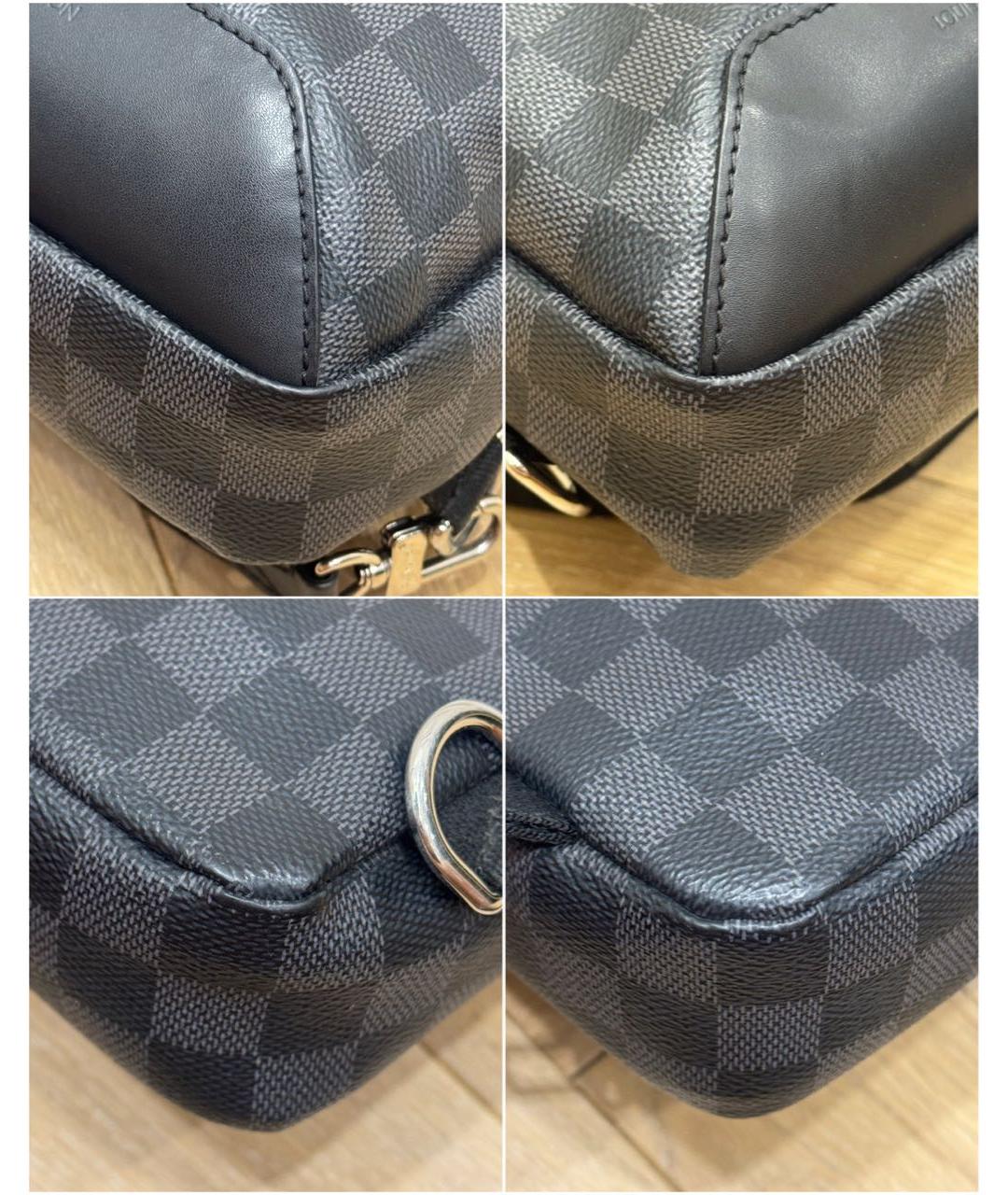 LOUIS VUITTON Черная сумка на плечо из канвы, фото 7