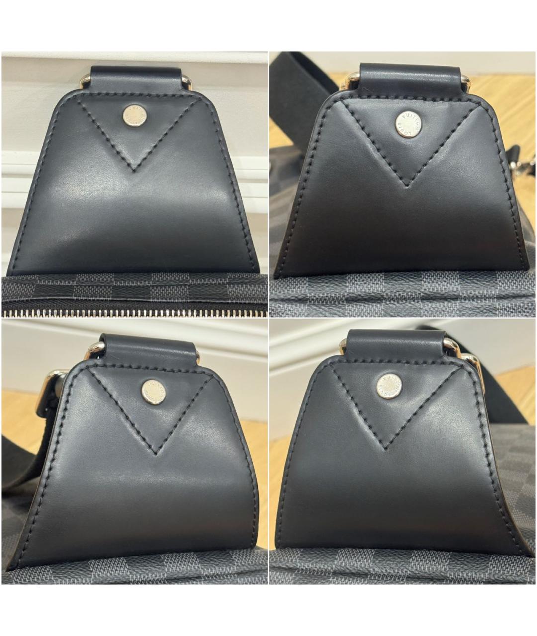 LOUIS VUITTON Черная сумка на плечо из канвы, фото 6