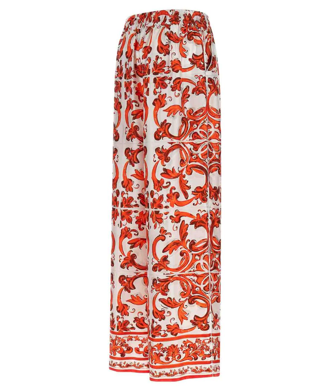 DOLCE&GABBANA Мульти шелковые брюки широкие, фото 3