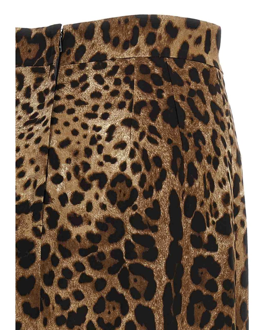 DOLCE&GABBANA Мульти вискозная юбка миди, фото 4