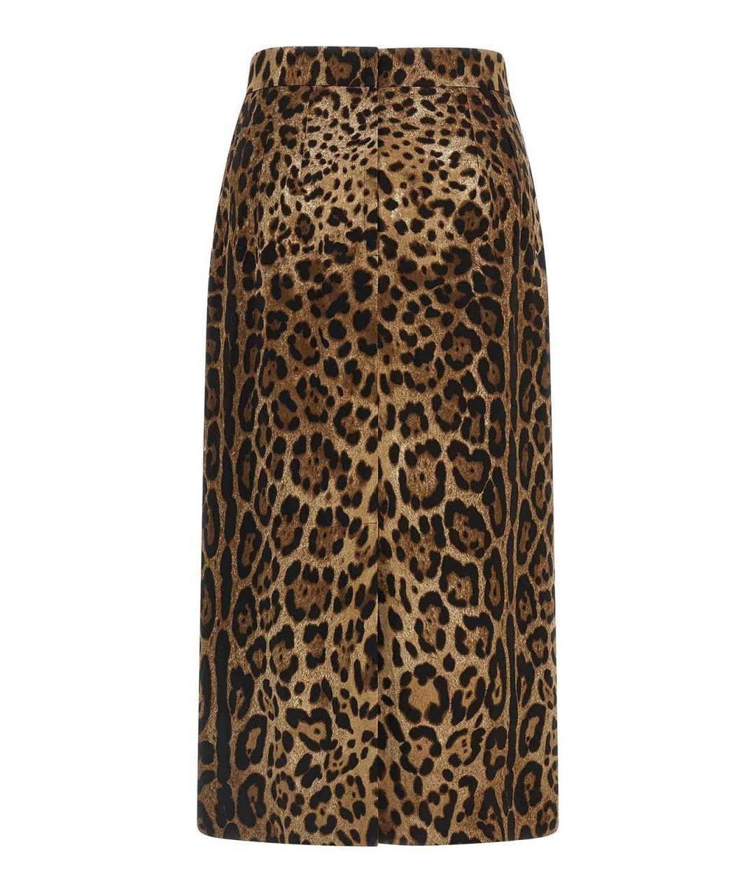 DOLCE&GABBANA Мульти вискозная юбка миди, фото 2