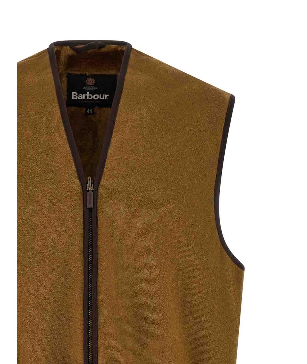 BARBOUR Коричневая меховая жилетка, фото 4