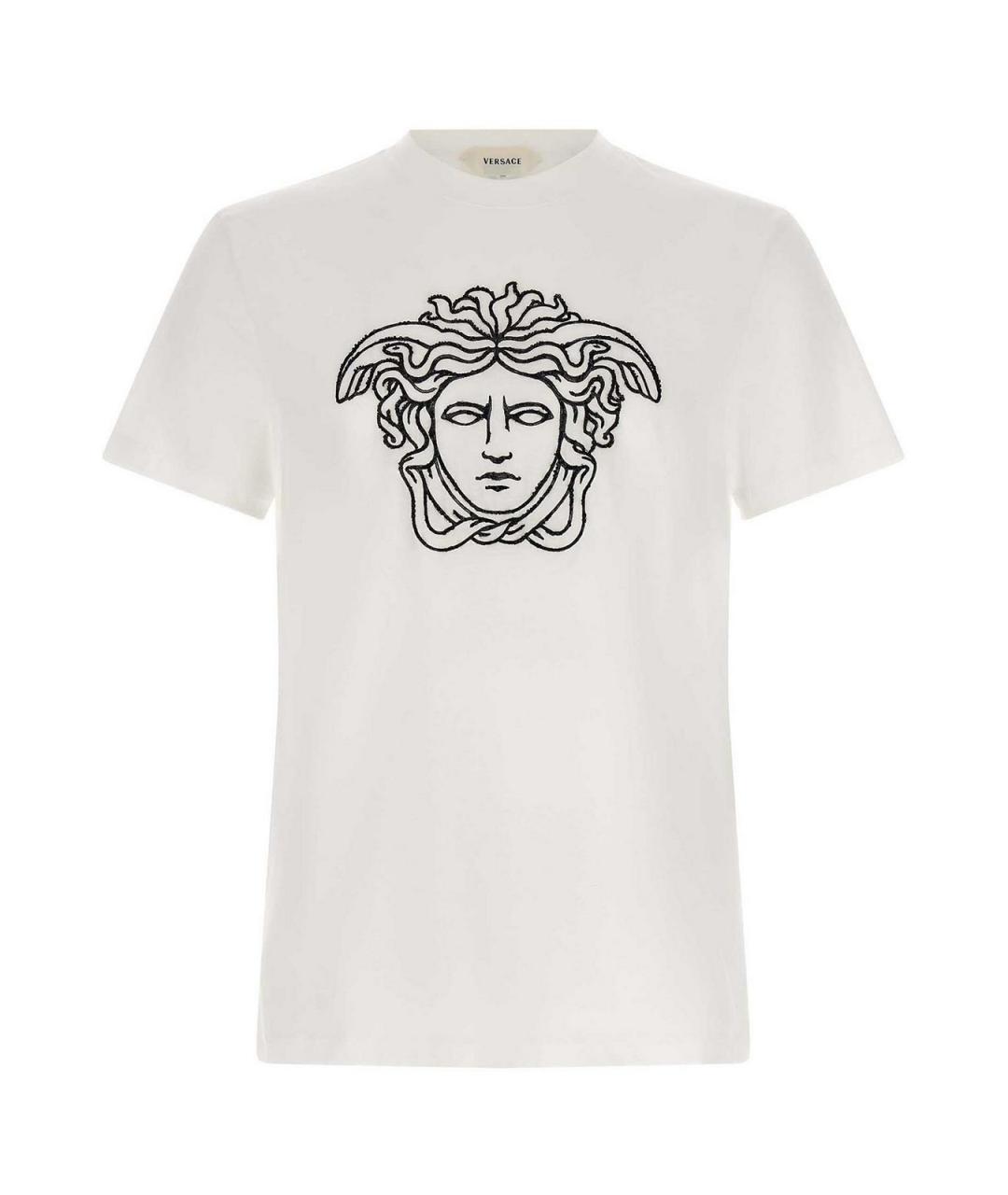 VERSACE Белая хлопковая футболка, фото 1