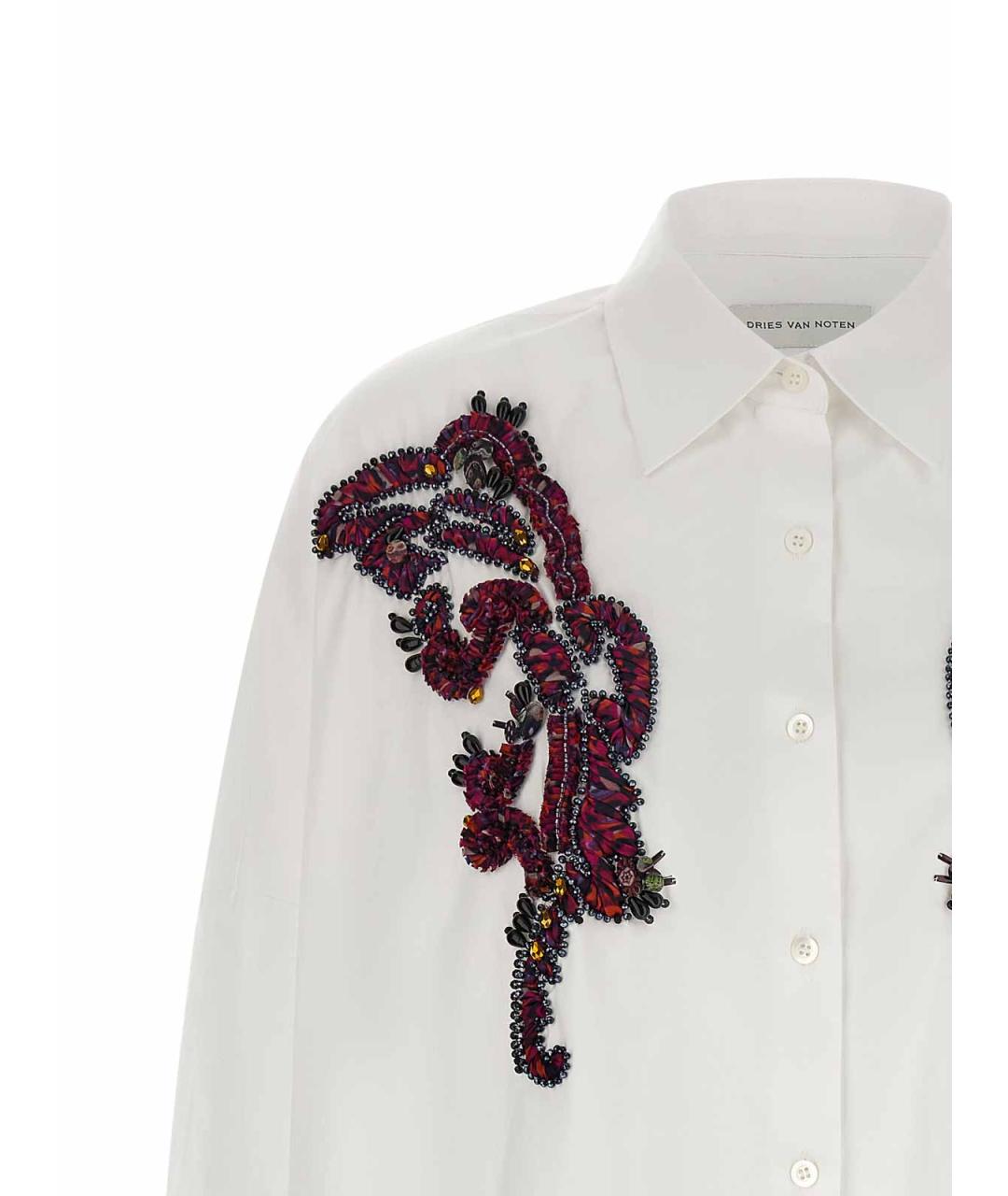 DRIES VAN NOTEN Белая хлопковая рубашка, фото 3
