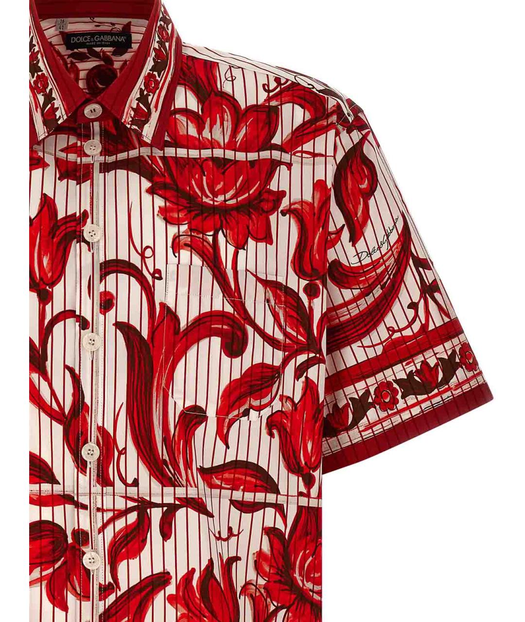 DOLCE&GABBANA Мульти хлопковая кэжуал рубашка, фото 3
