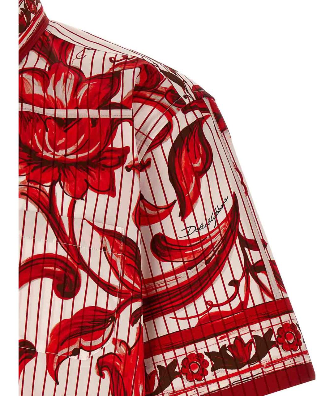 DOLCE&GABBANA Мульти хлопковая кэжуал рубашка, фото 4