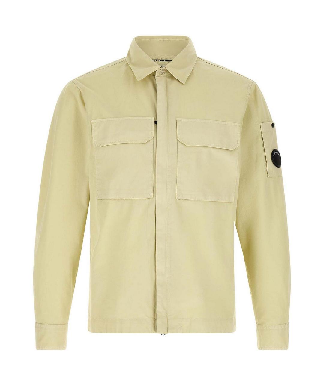 CP COMPANY Желтая хлопковая кэжуал рубашка, фото 1