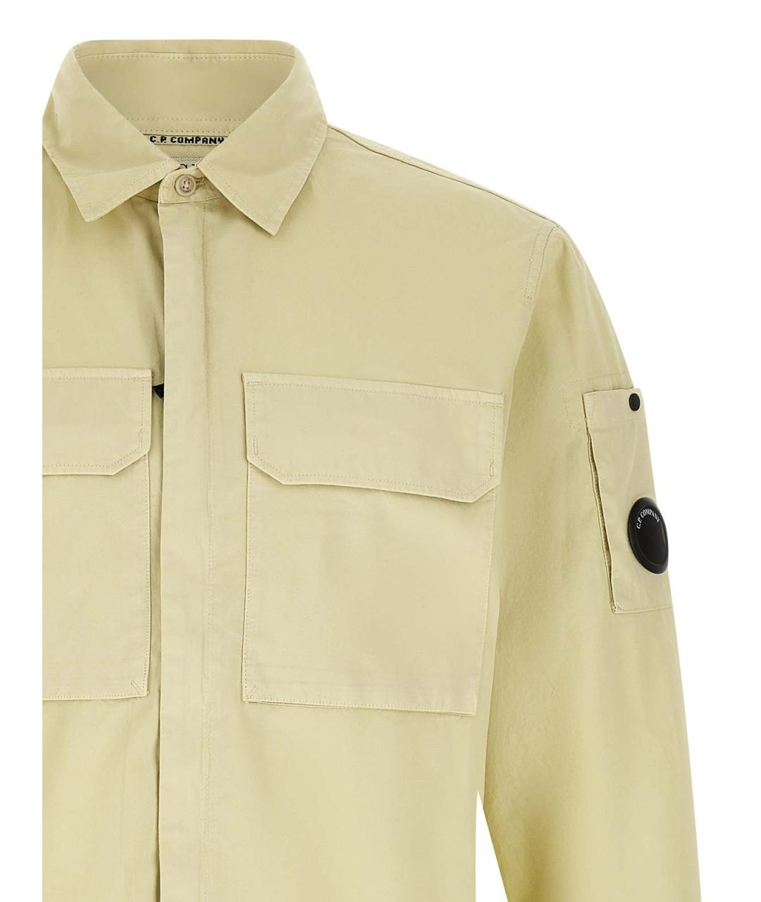 CP COMPANY Желтая хлопковая кэжуал рубашка, фото 3