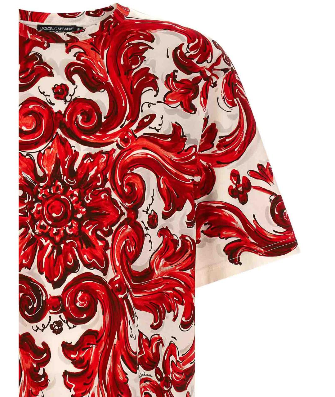DOLCE&GABBANA Мульти хлопковая футболка, фото 3