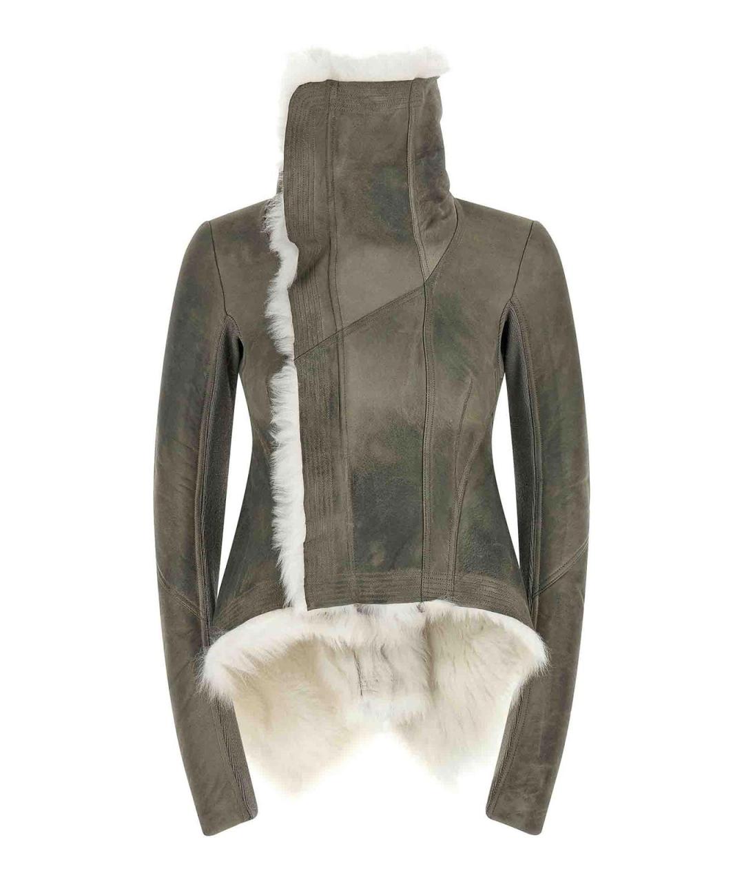 RICK OWENS Серая замшевая дубленка, фото 1