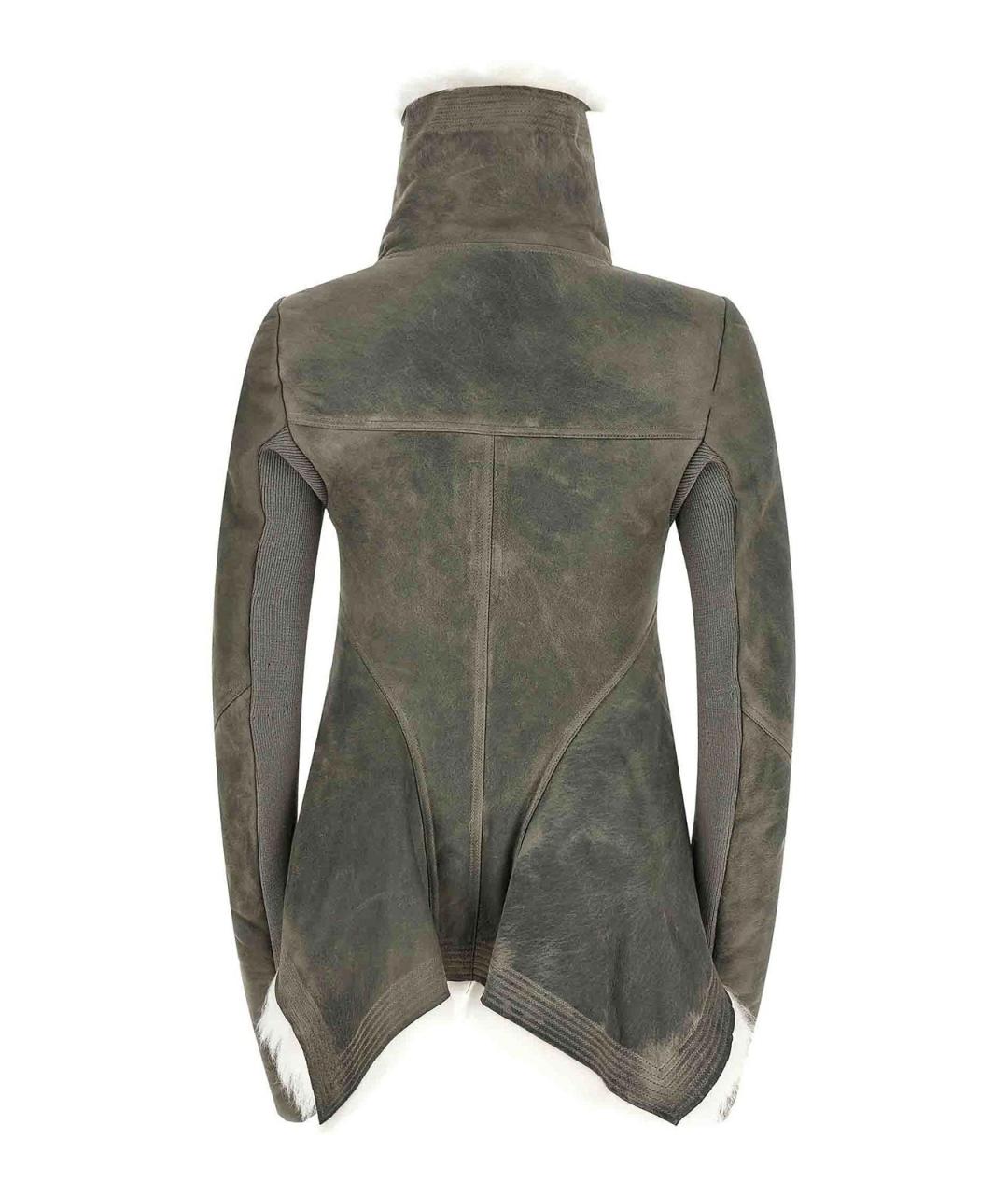 RICK OWENS Серая замшевая дубленка, фото 2