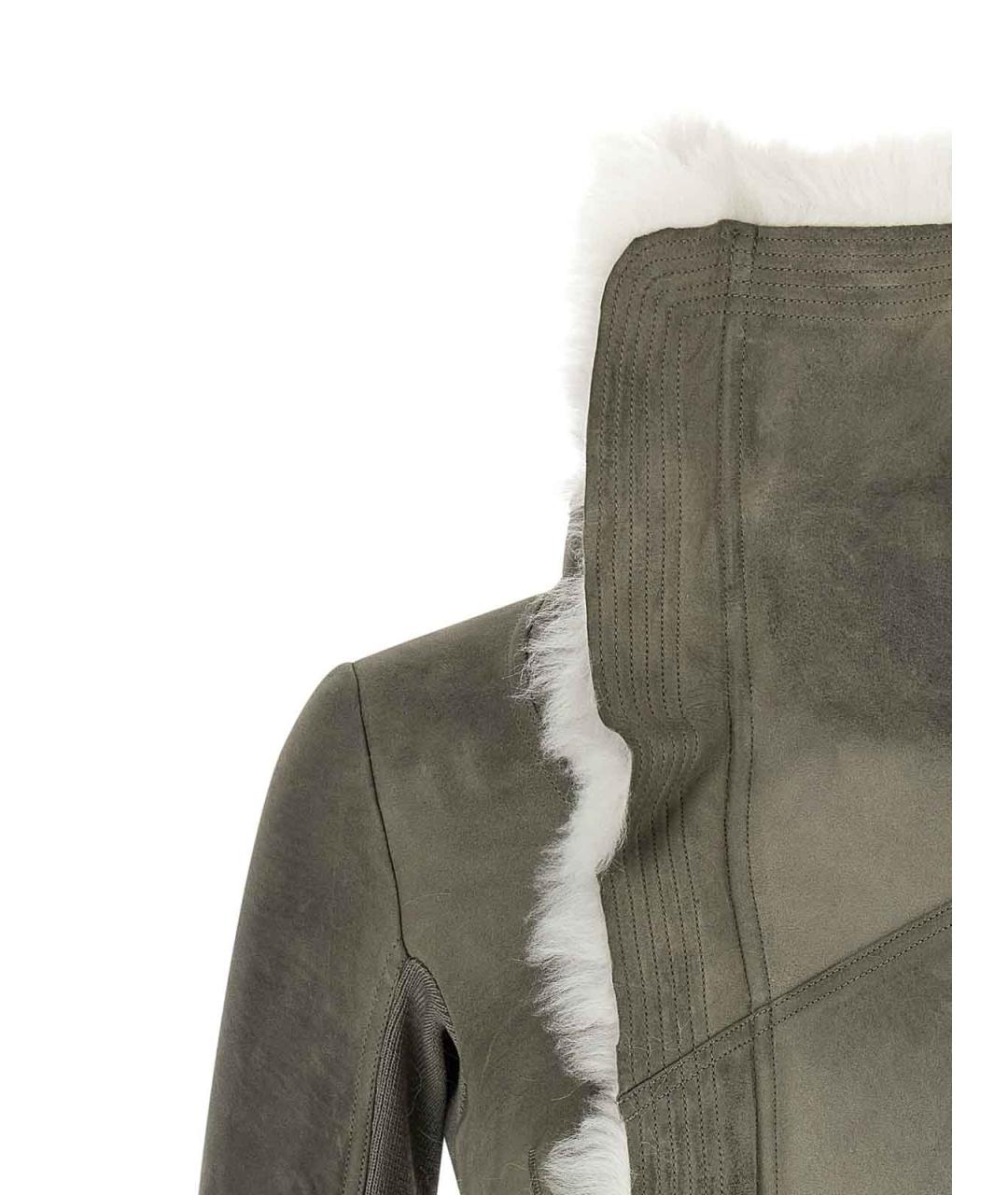 RICK OWENS Серая замшевая дубленка, фото 3