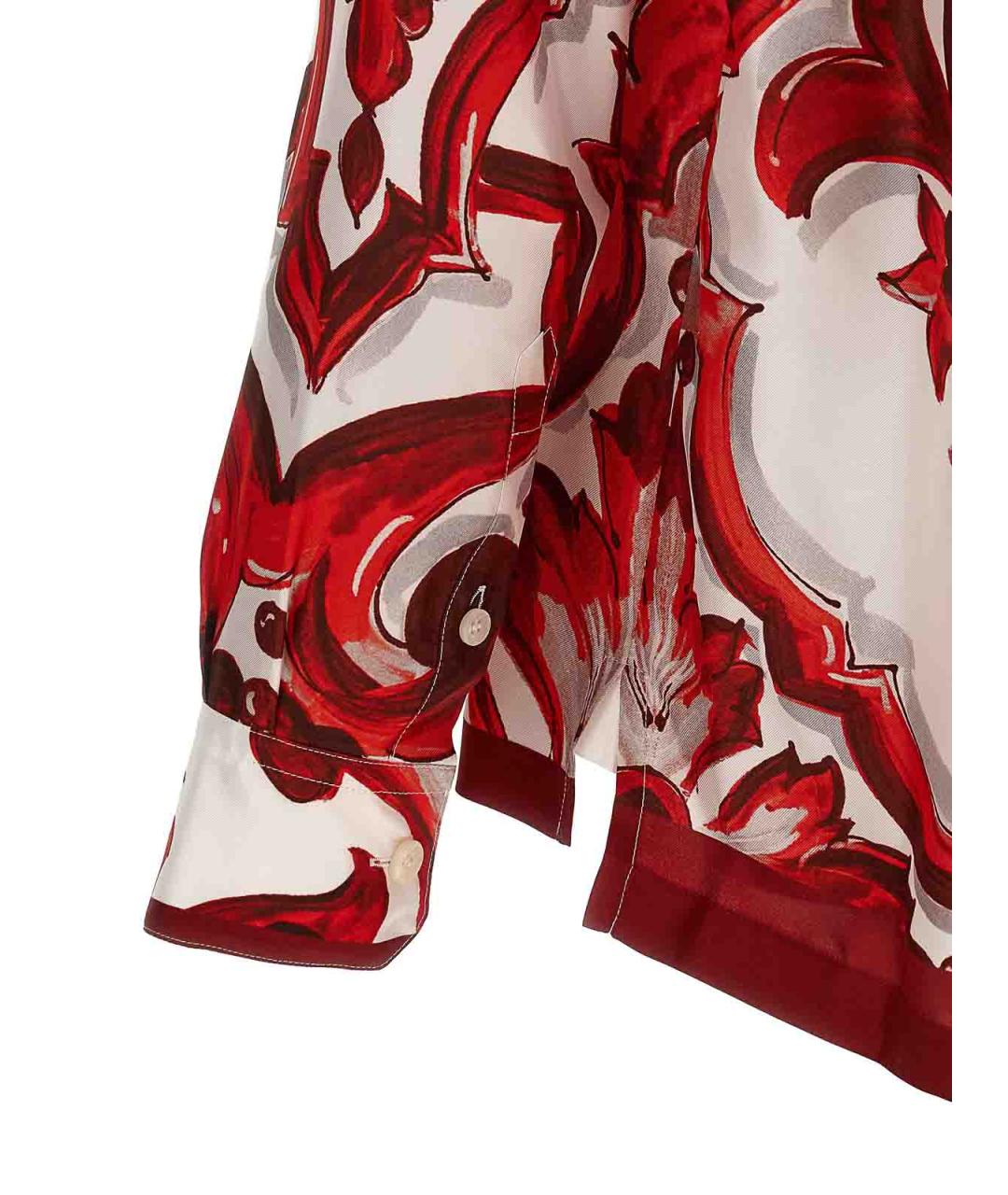 DOLCE&GABBANA Мульти шелковая кэжуал рубашка, фото 4
