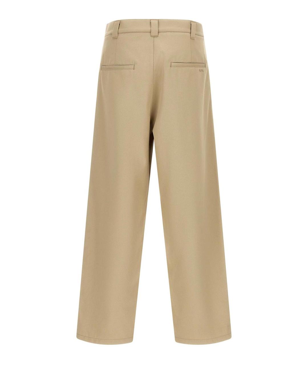 A.P.C. Бежевые хлопковые повседневные брюки, фото 2