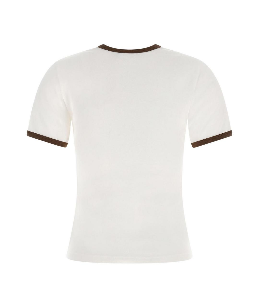 COURREGES Белая хлопковая футболка, фото 2