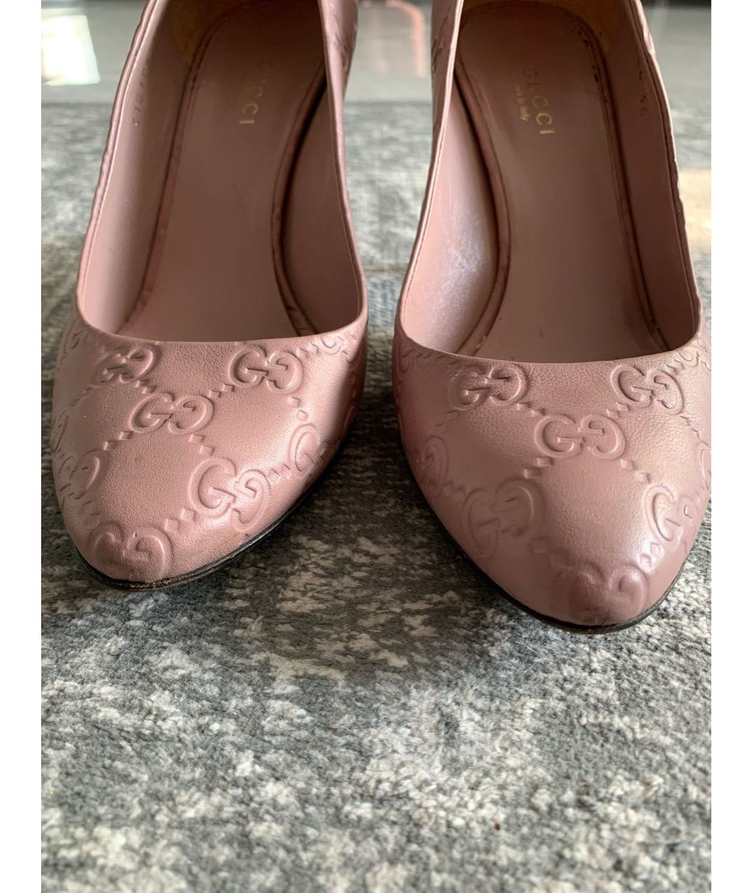 GUCCI Розовые кожаные туфли, фото 8