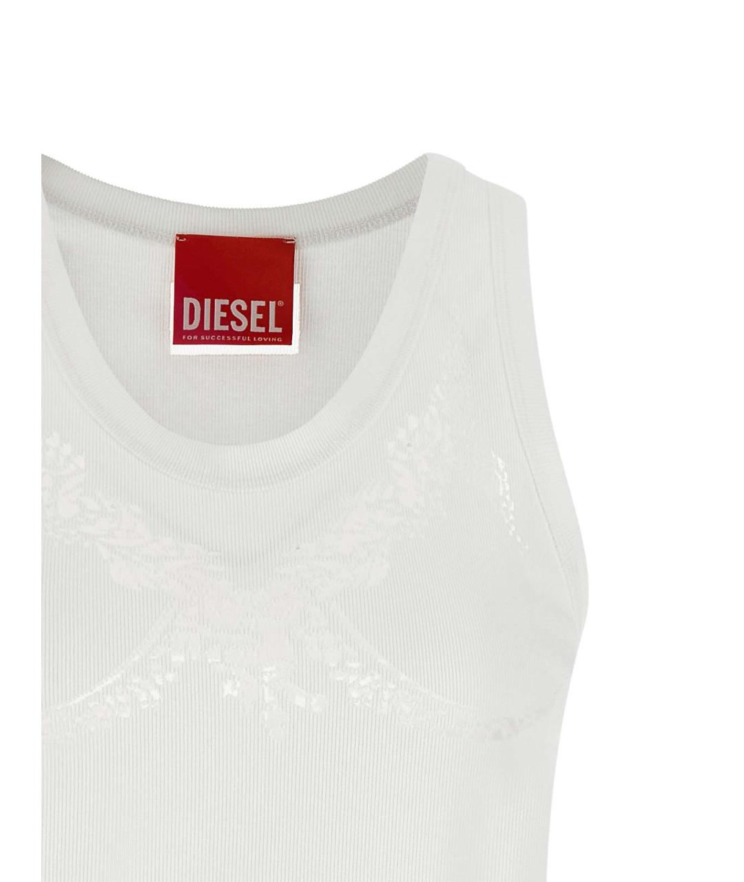 DIESEL Белая хлопковая майка, фото 3